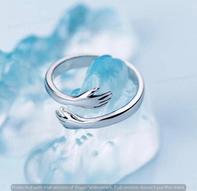 Adjustable Love Hug Ranking Top17 Ring 925 Minimalist Silver Ri Hand Jewelry Adjustable Love Hug Ranking Top17 Ring 925 Minimalist Silver Ri Hand Jewelry