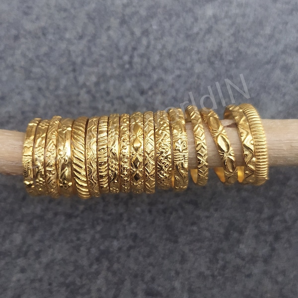 Hammered Brass Stacking Ring, Boho Band
