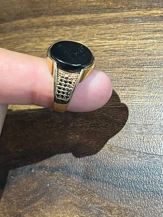 Bague homme tourmaline noire, chevalière, anniversaire pour lui