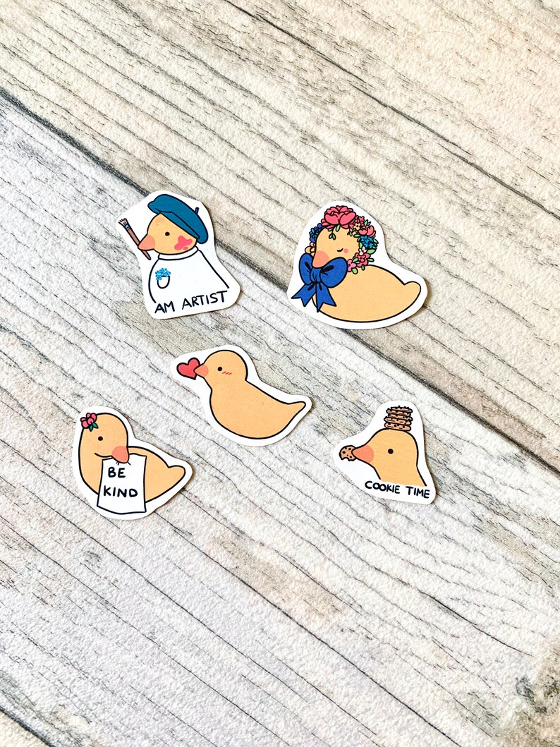 Cute Duckling Sticker Set 03 Sticker Set 5 Pieces Etsy