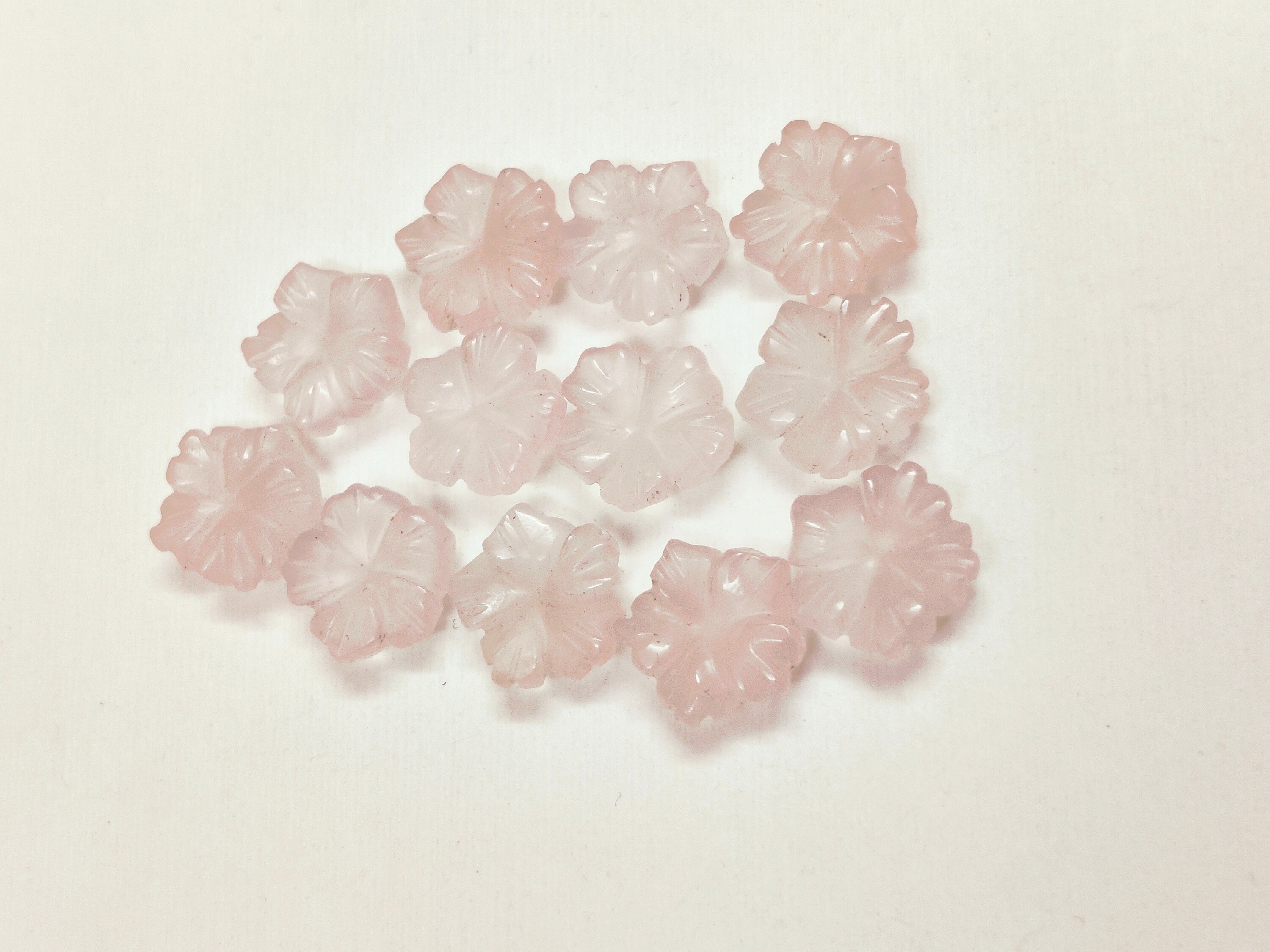 Natural Rose Quartz Carving Flower Shape Carving Rose Quartz Etsy