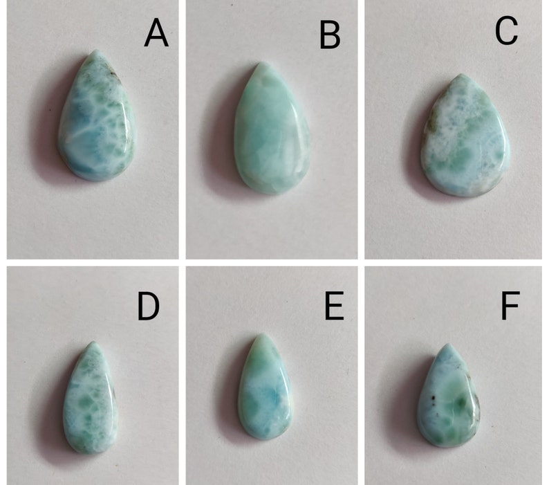 1 Pieces Natural Larimar Pear Shape Larimar Cabochon Loose Gemstone Larimar Rings Sky Blue Larimar Cabs Natural Larimar Gemstone Jewelry