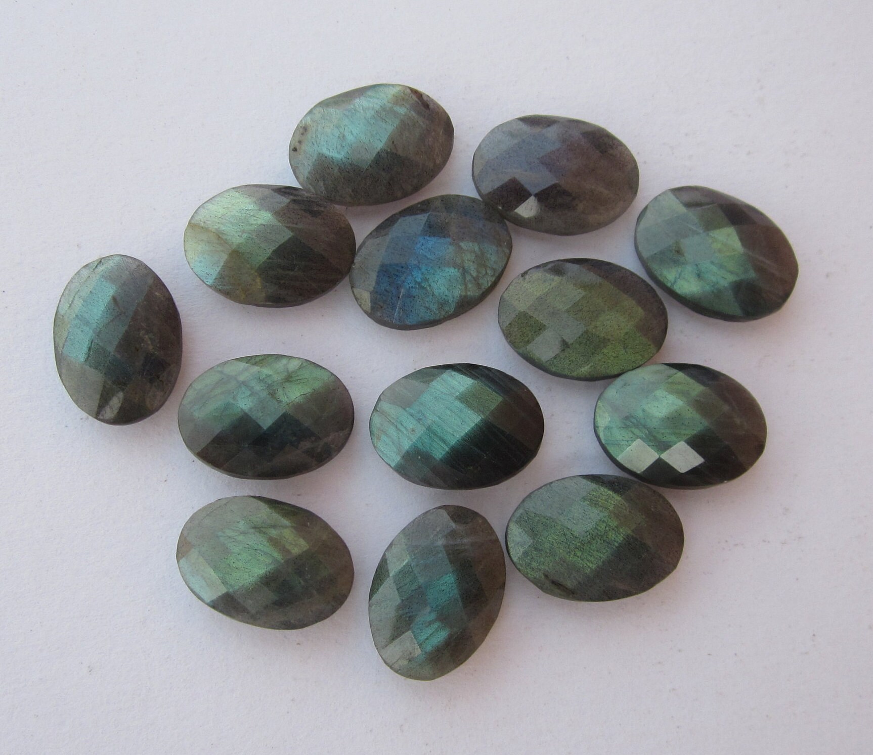 Natural Labradorite Faceted Oval Labradorite Cut Stone Etsy