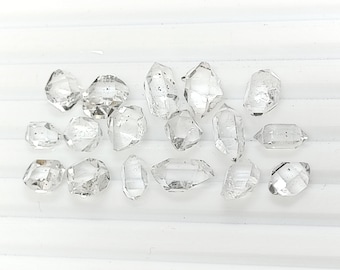 AAA Herkimer Diamond Crystal: Raw Rough Jewelry Stone (6-11mm, 5 Pieces)