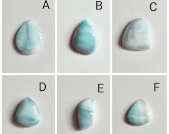 Natuurlijke Larimar edelsteen, blauwe Larimar Cabochon losse steen, Larimar gratis grootte steen, Larimar voor sieraden, edelsteen voor sieraden maken