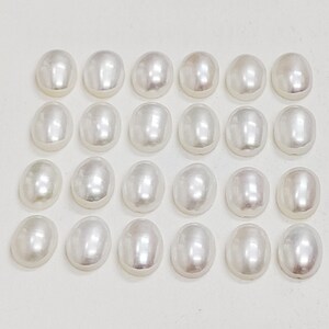 Natural Freshwater Loose Pearl, Freshwater Pearl Oval Shape, White Freshwater Pearl Calibrated Size, Genuine Freshwater Pearl For Jewelry image 2