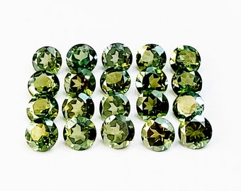 Coated Green Topaz Faceted Loose Stone,  Green Topaz Faceted Round Shape,  Coated Green Topaz 6*6 mm Round,  Lab Created Green Topaz Jewelry