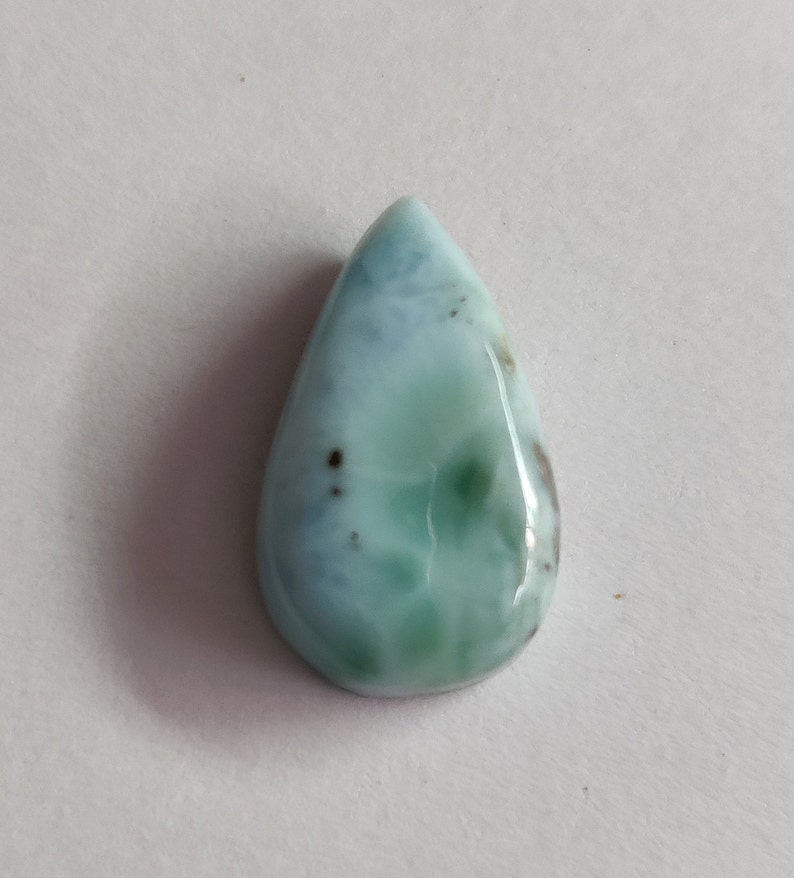 1 Pieces Natural Larimar Pear Shape Larimar Cabochon Loose Gemstone Larimar Rings Sky Blue Larimar Cabs Natural Larimar Gemstone Jewelry