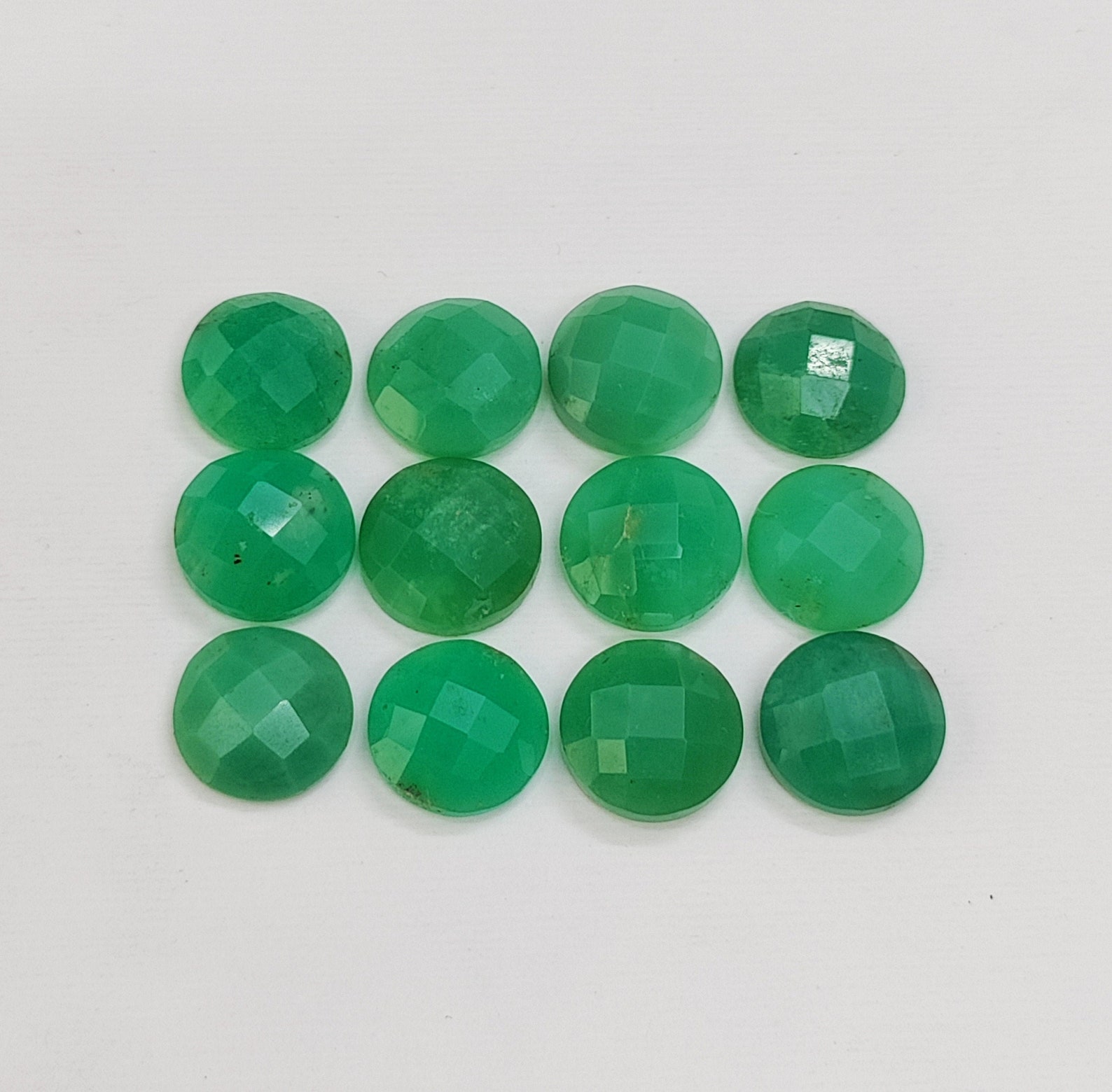 Natural Chrysoprase Faceted Round Shape Chrysoprase Faceted - Etsy UK