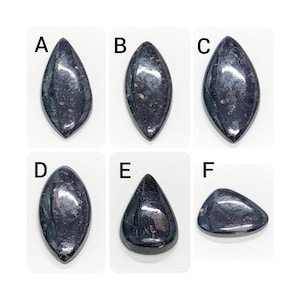 AAA Black Nuummite Cabochons: Natural Gemstone for Jewelry Making