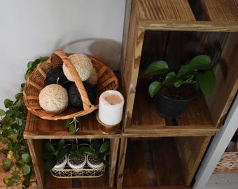 Cajón de madera multiusos, estantería, contenedor de madera, taburete, estantería para habitación de niño, banco, asiento, decoración de porche, almacenamiento apilable