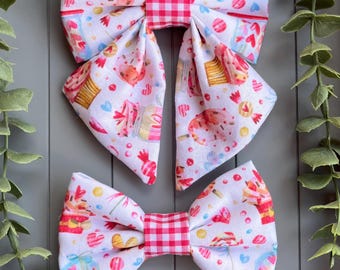 Cupcake Dog Bow Tie: Cotton Collar Accessory