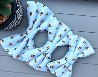 Bumble Bee Dog Bow Tie: Cotton Collar Accessory