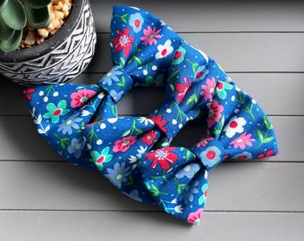 Floral fabric Dog Bow Tie Small/Medium/Large
