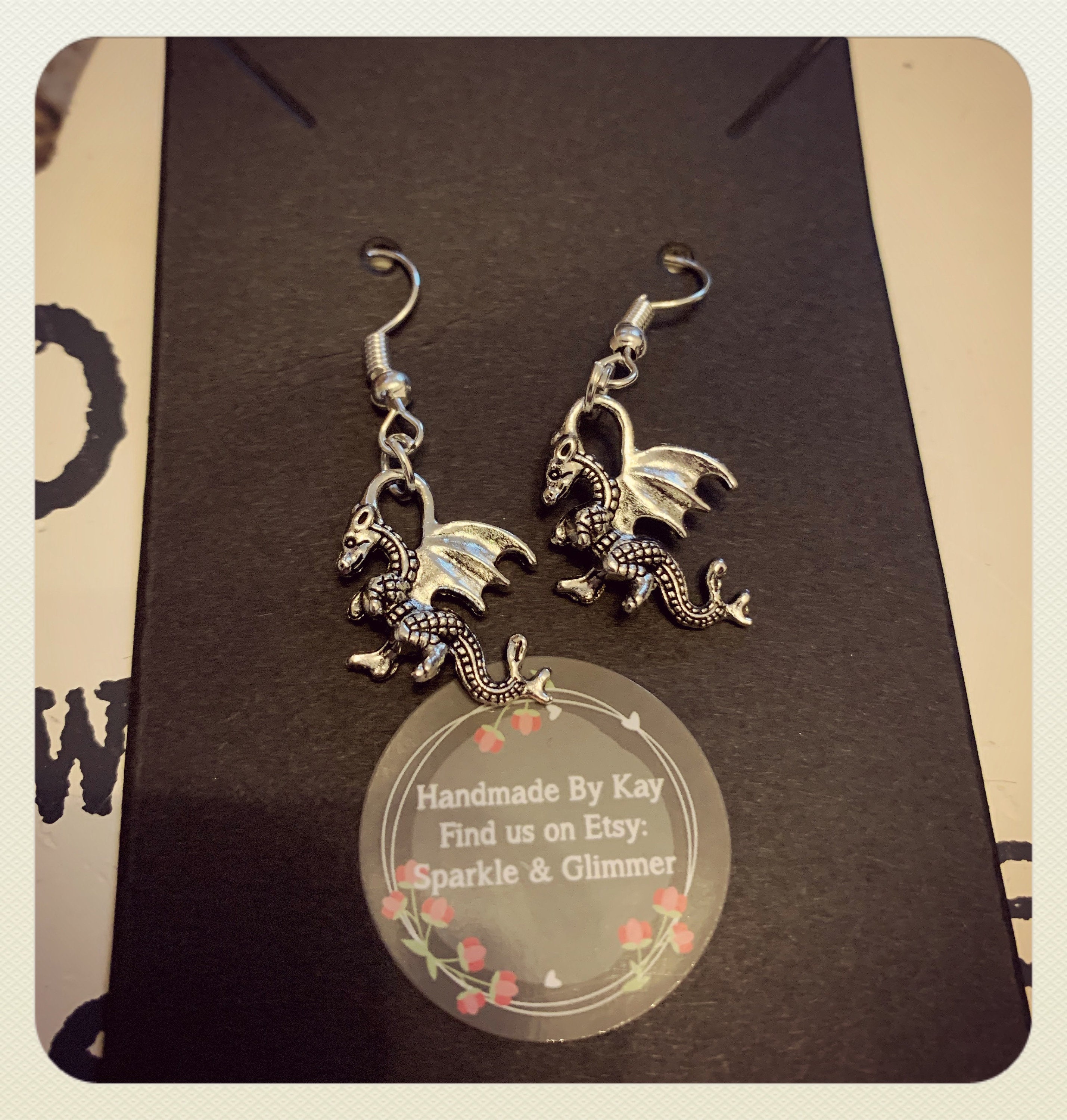 Etsy dragon shop earrings