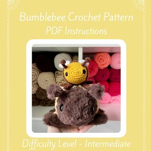Motif au crochet bourdon et mini abeille | Modèle de peluche Amigurumi PDF à téléchargement numérique