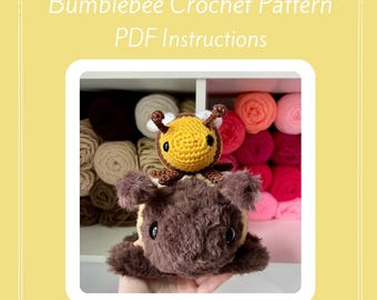 Schema all'uncinetto per bombi e mini api / Schema per peluche amigurumi in formato PDF da scaricare in formato digitale