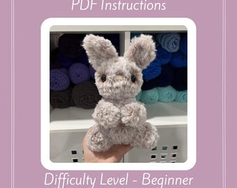 Fluffy Bunny Crochet Pattern | Amigurumi Plushie Pattern PDF Digital Download