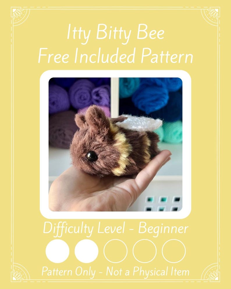 Bumblebee & Mini Bee Crochet Pattern | Amigurumi Plushie Pattern PDF ...