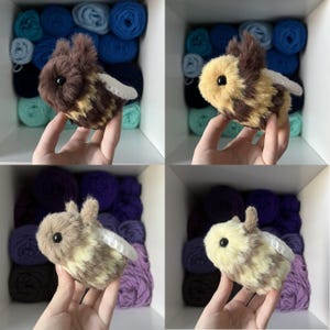 Mini peluche a forma di ape all'uncinetto / Articolo finito