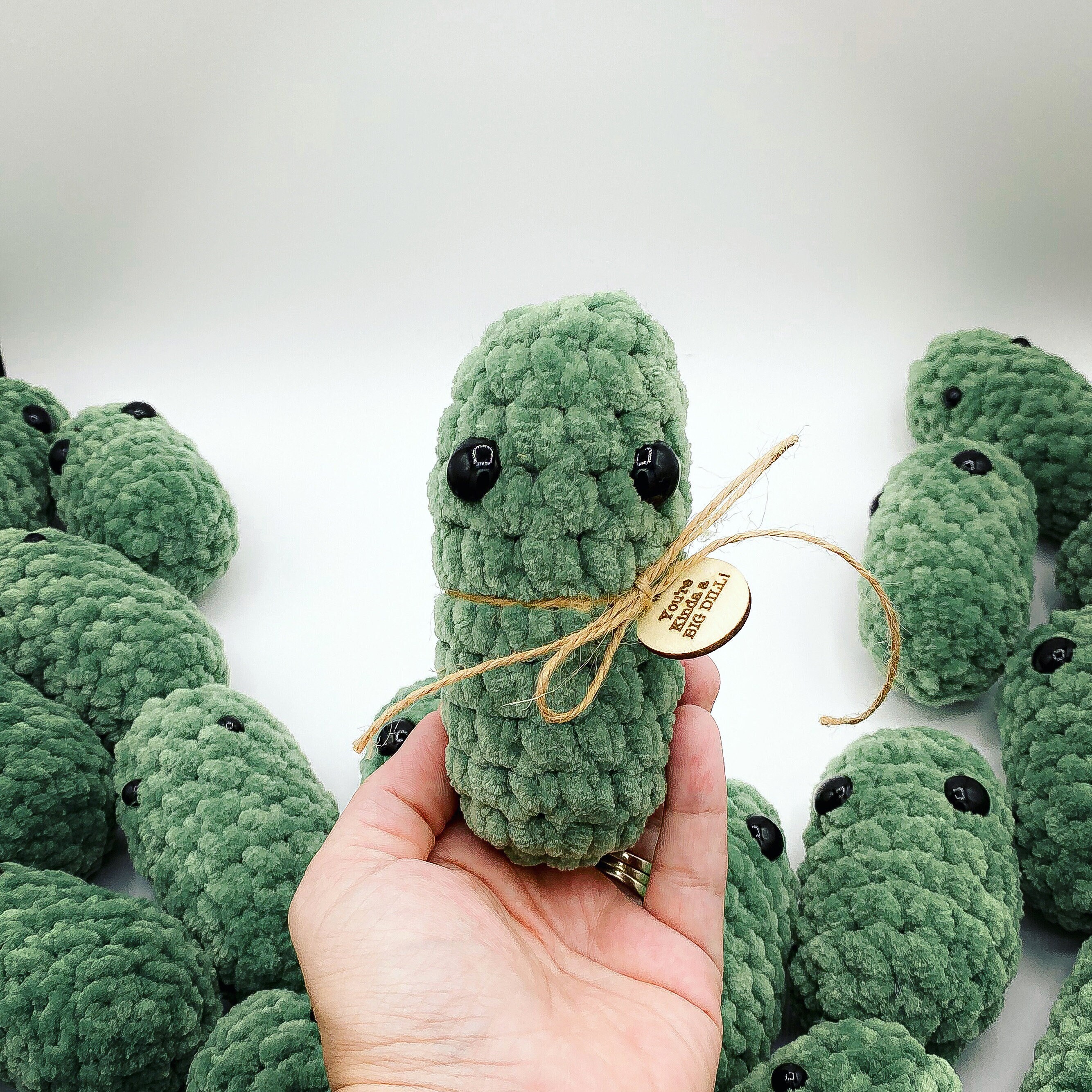 Jumble pickle plushie food plush crochet pickle stuffed toy 🥒