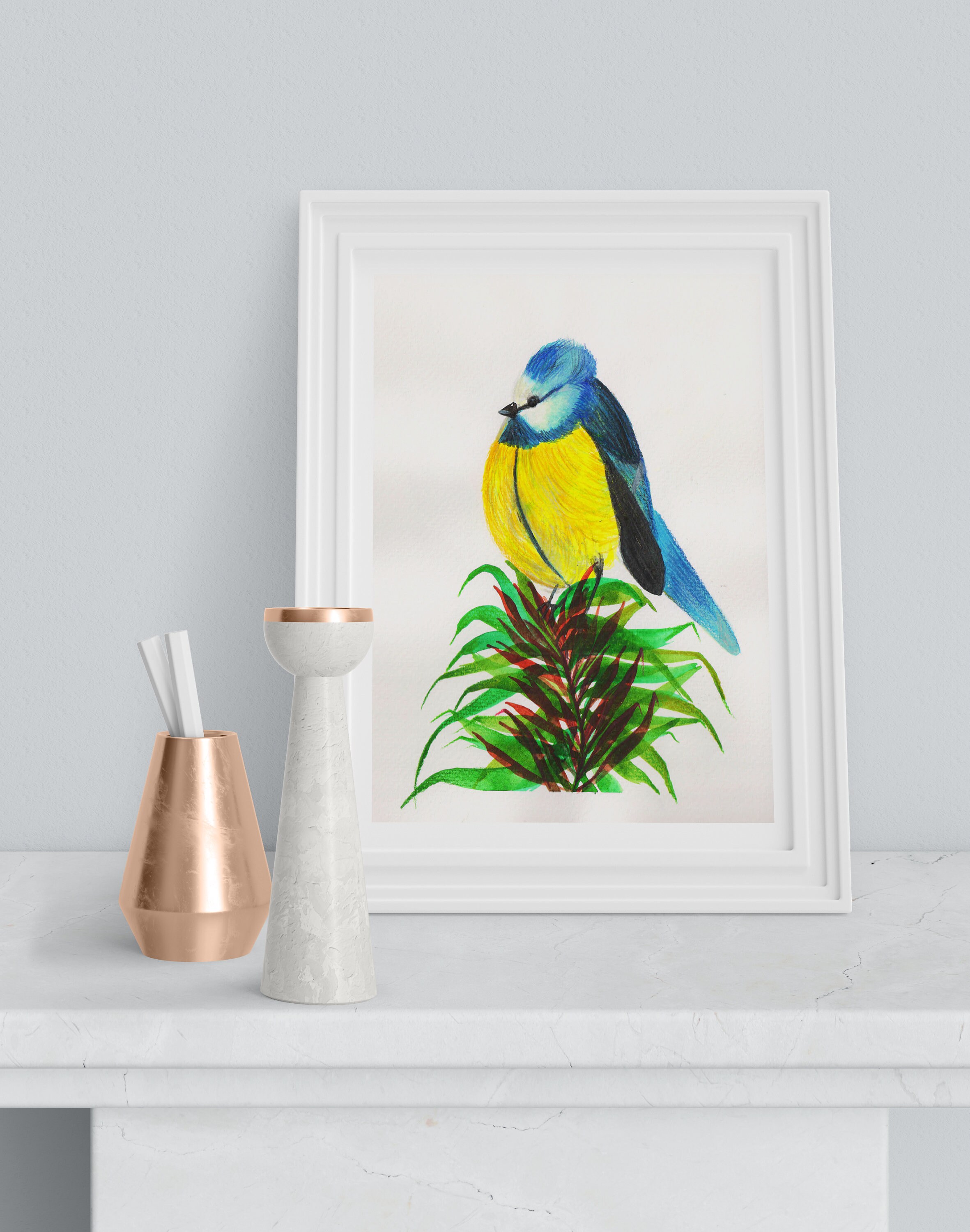 Impresión de aves Songbird Wall Art impresión Bird Digital Etsy