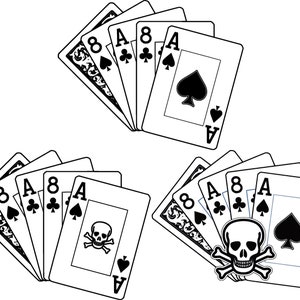 Dead Man's Hand SVG, PNG, PES (Mazze e Picche)