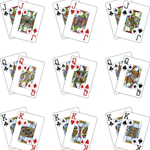 Toutes les paires de poche High Card SVG PNG EPS JPG File, fichiers de coupe pour cricut, silhouette, gravure laser