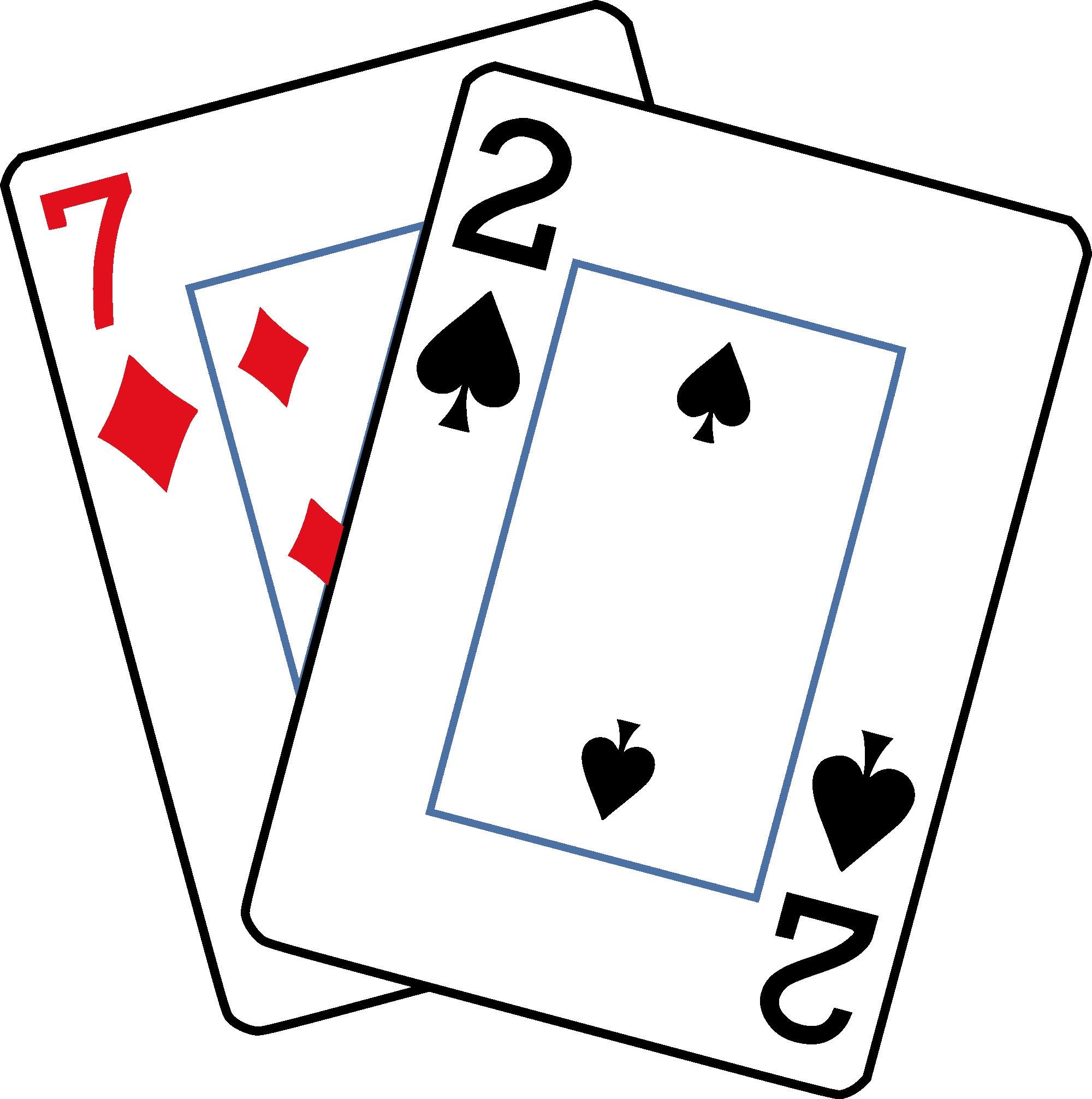 Playing Card Deuce - Etsy UK