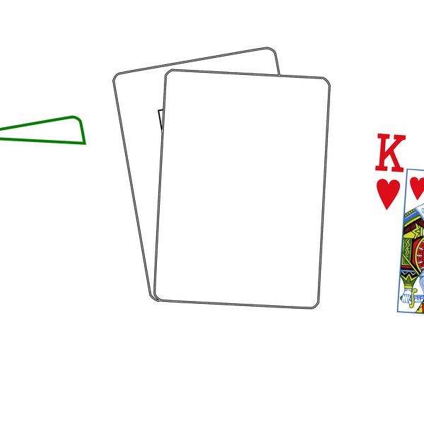 Build your own two card hand, All 52 Playing Cards, Full Deck, Hearts, Spades, Clubs, and Diamonds - SVG only