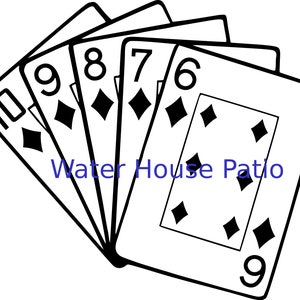 Straight Flush Diamonds SVG, PNG, PDF