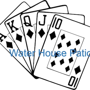 Royal Flush diamanten SVG, PNG, PDF