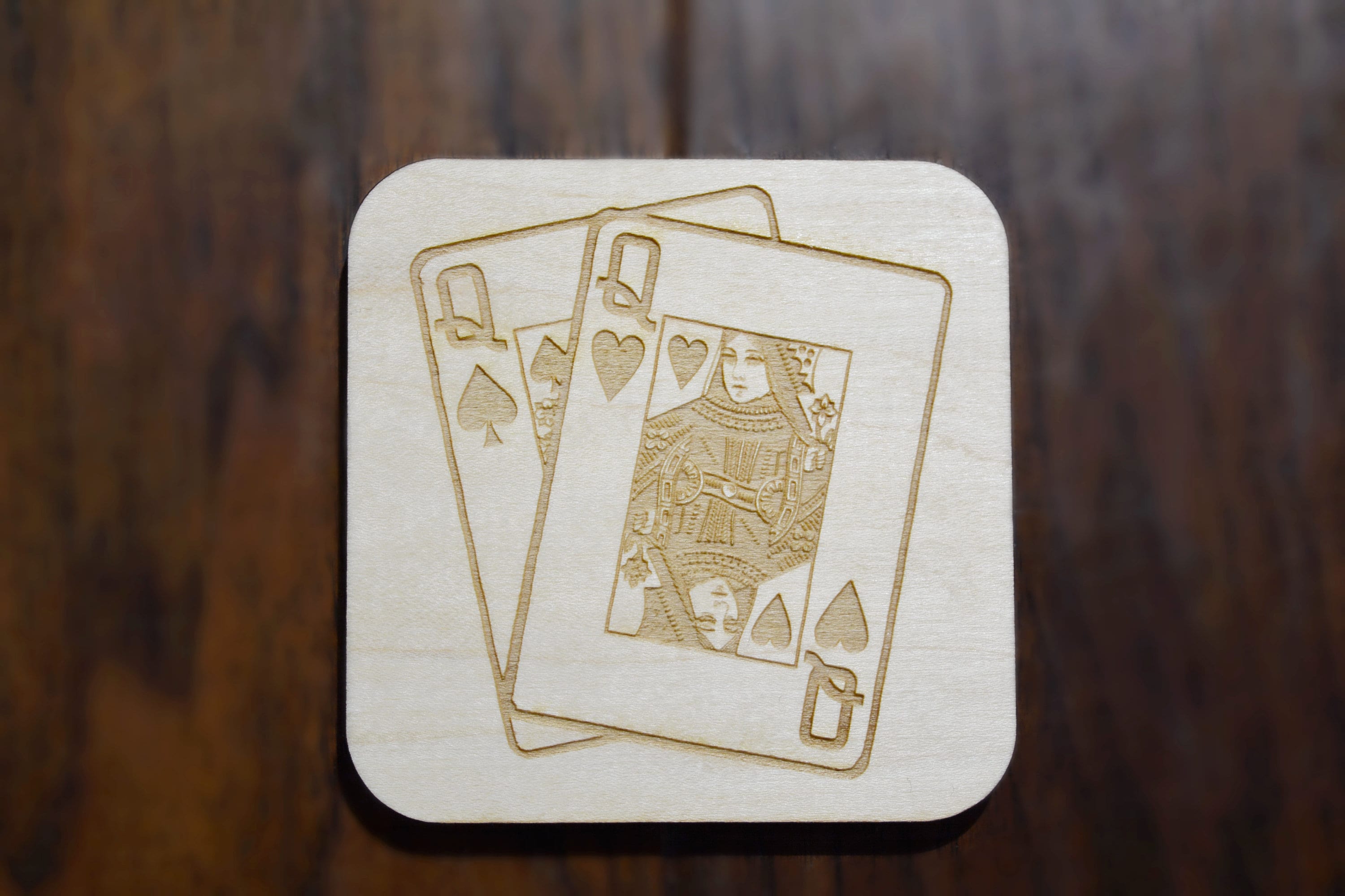 Poker Card Coasters Etsy