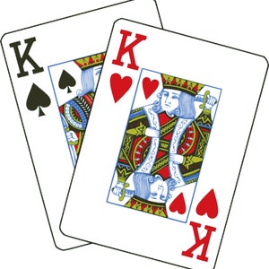 King of Spades and King of Hearts SVG PNG DXF Eps Jpg File, Cut Files For Cricut, Silhouette, Sublimation Shirt Design, Laser Etching