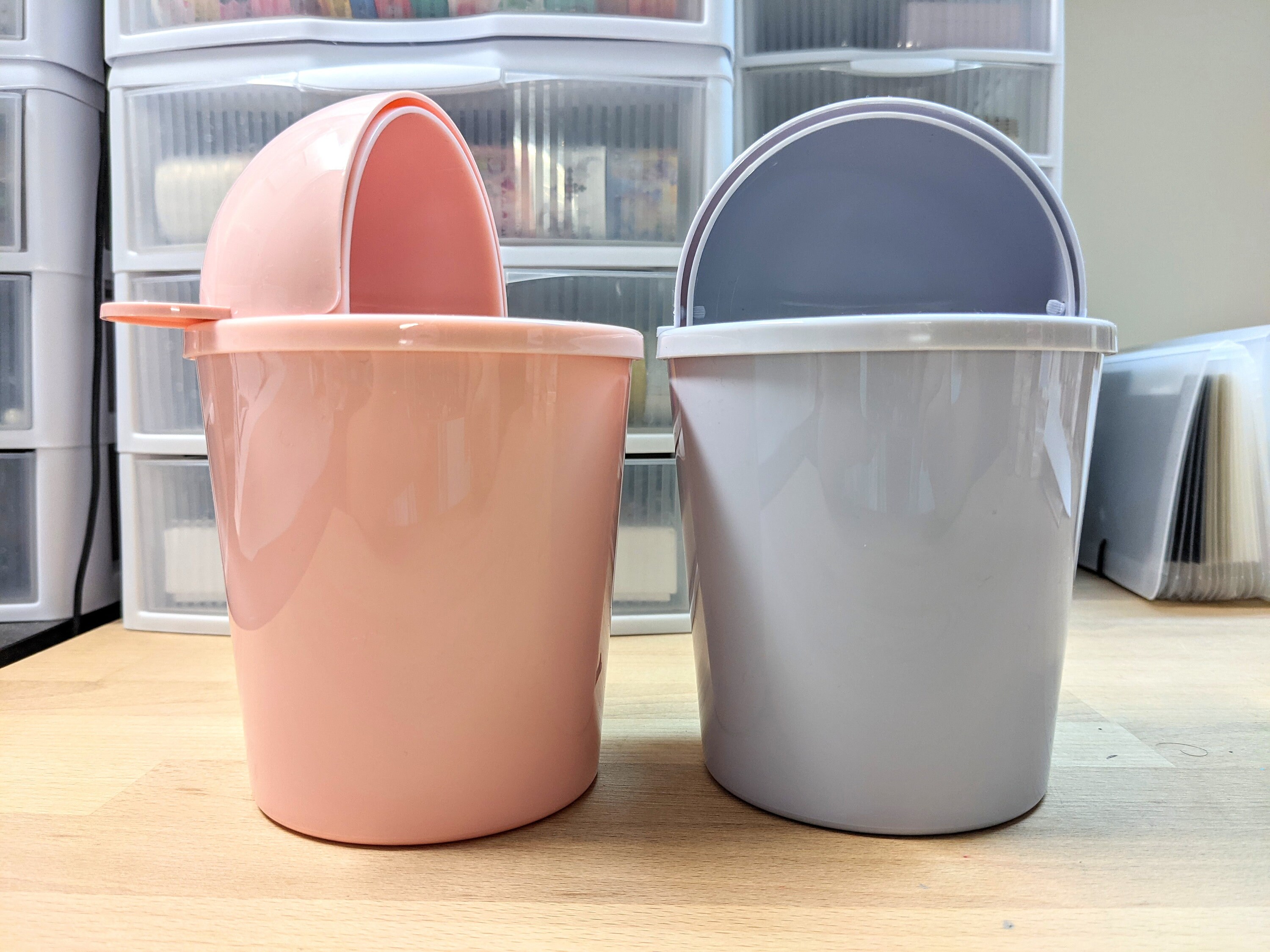 Bear Ear Small Desk Trash Can Small Items Storage Case Desk Etsy