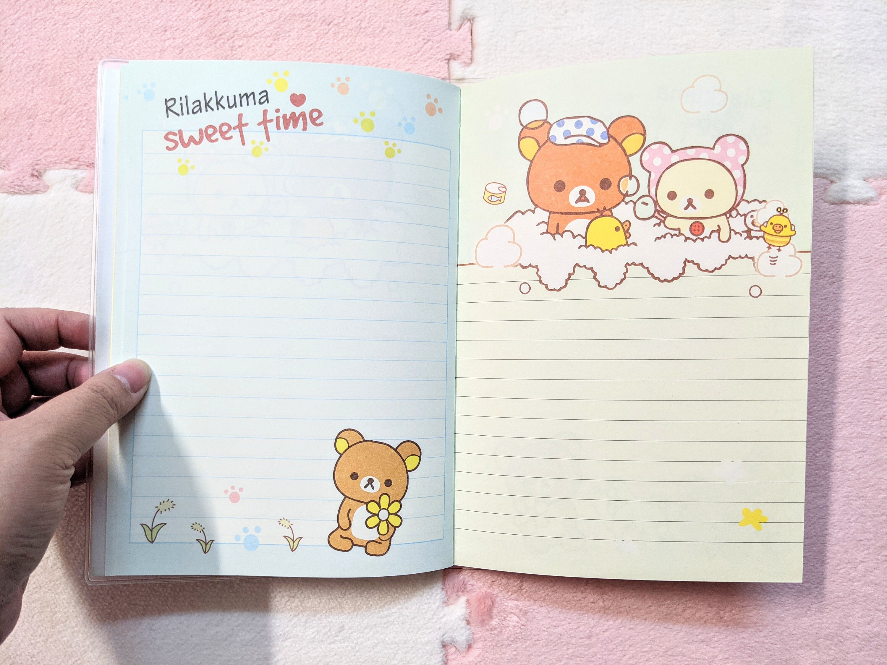 Rilakkuma A5 Notebook with PVC Cover Color Pages Kawaii Etsy