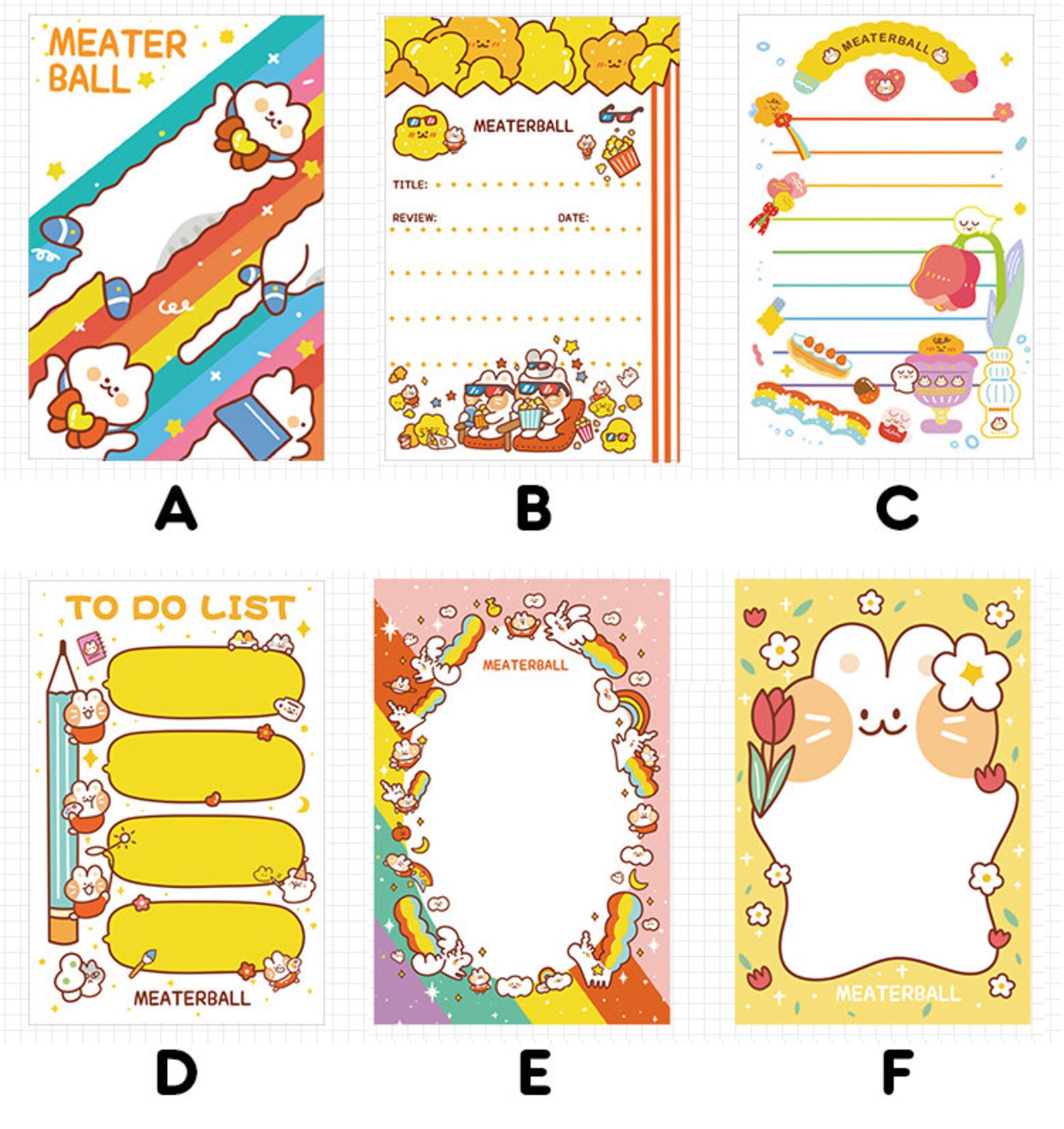 Cute Kitty 100 Sheets Memo Pad Kawaii memo Note paper Etsy