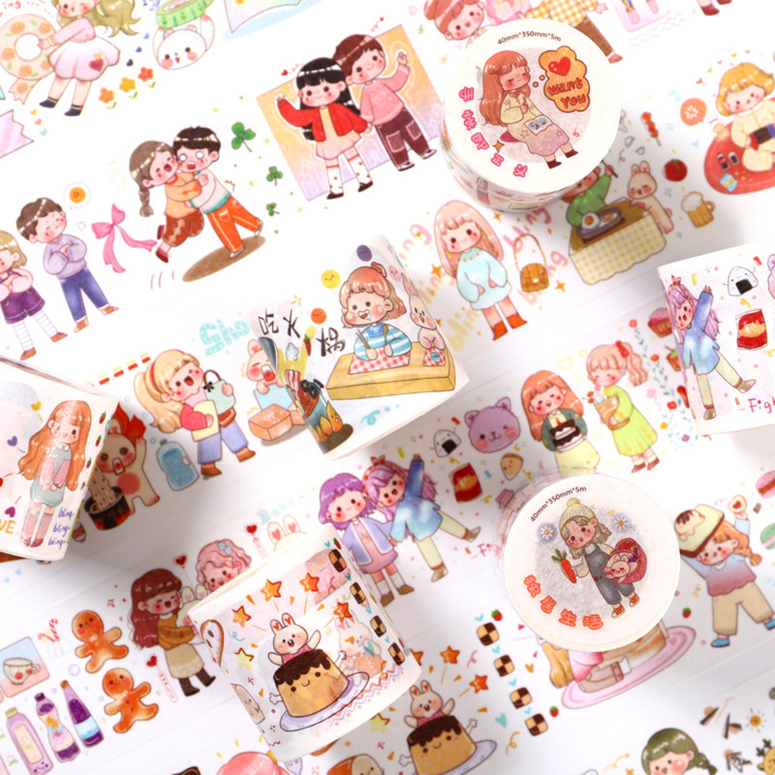 Cute Girl Washi Tape Sample Kawaii washi tape masking tape Etsy