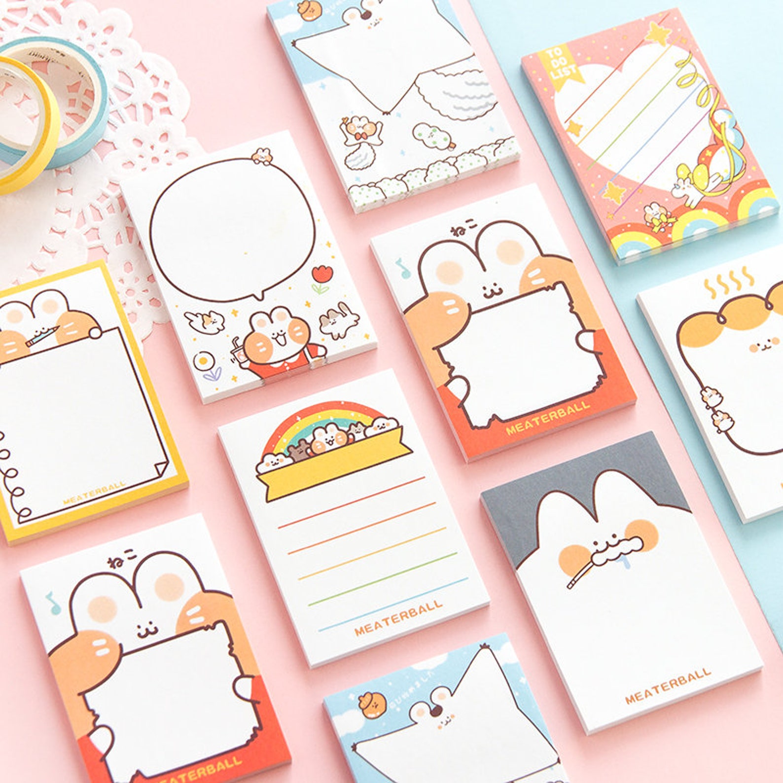 Cute Animal Mini 30 Sheets Memo Pad Kawaii memo Note paper Etsy