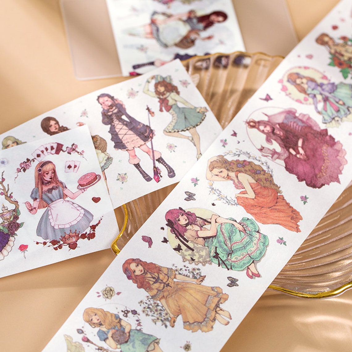 Fairy Tale Anime Girl Washi Tape Sticker Sheet Kawaii washi Etsy