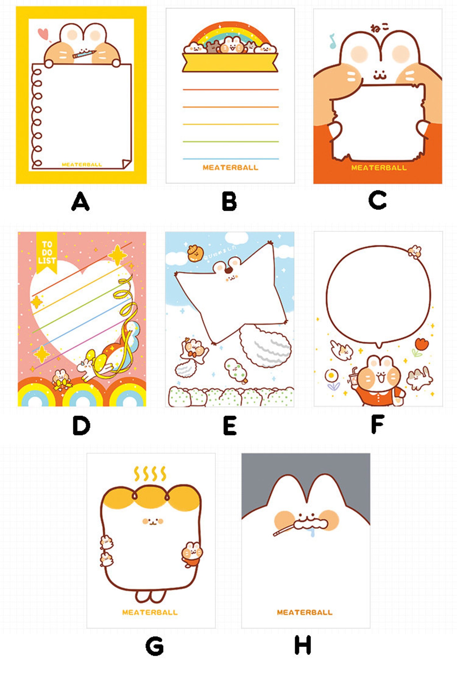 Cute Animal Mini 30 Sheets Memo Pad Kawaii memo Note paper Etsy
