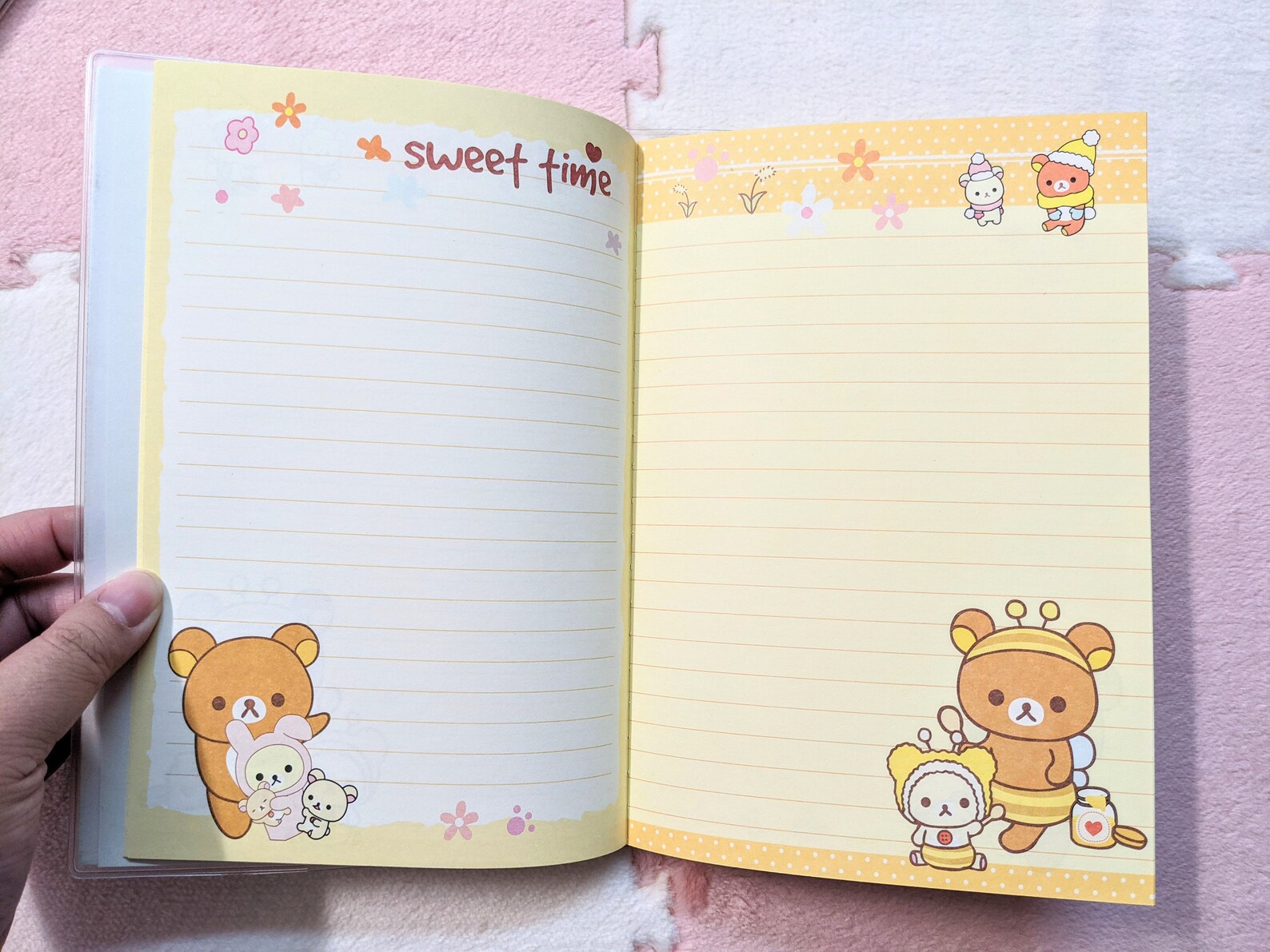 Rilakkuma A5 Notebook with PVC Cover Color Pages Kawaii Etsy