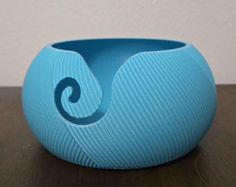 3D Printed Yarn Bowl with Swirl Guide | Knitting Crochet Accessory