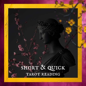 Breve e veloce - Lettura dei tarocchi / Lettura intuitiva / Amore / Relazioni / Soldi / Carriera / Stesso giorno / Guida spirituale / Rapido cambiamento