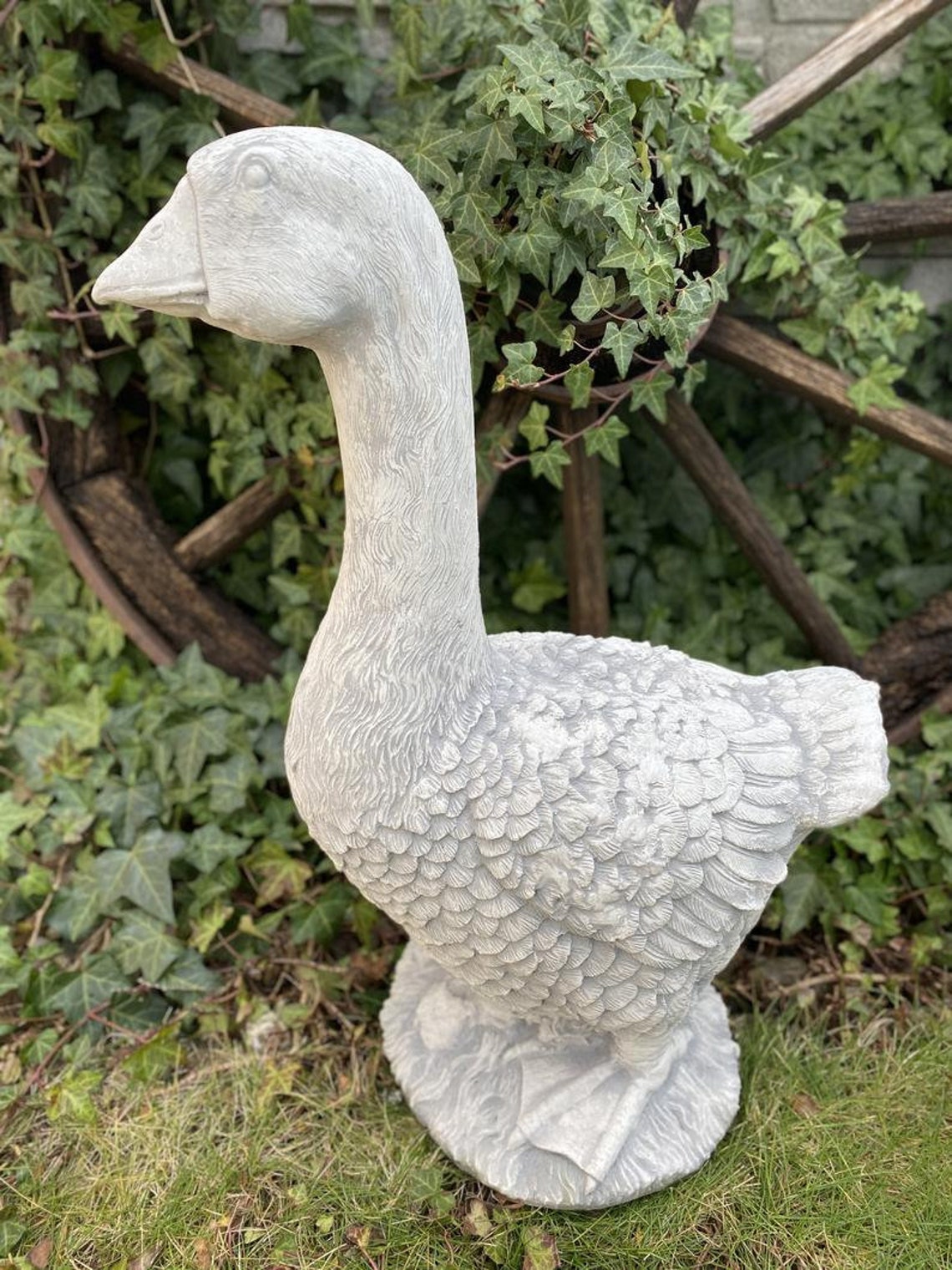 Concrete Goose Statue Animal Theme Garden Statue For Home Etsy