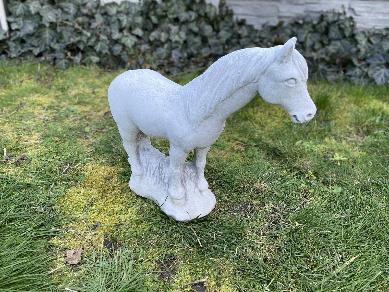 White Horse Concrete Sculpture Concrete Horse arm garden decor Etsy