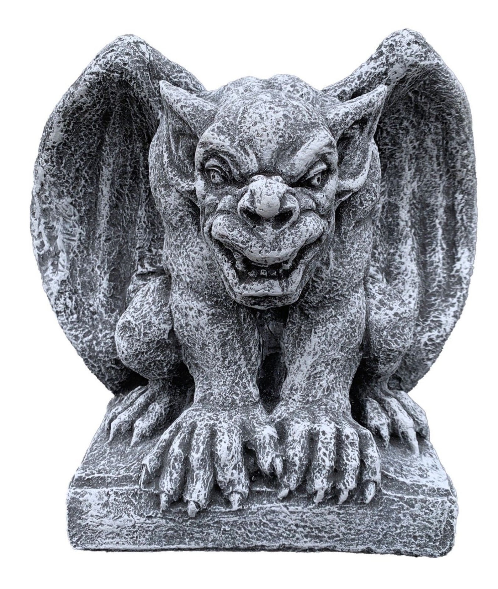 Concrete gargoyle Monster Figure Solid Stone Gargoyle Etsy