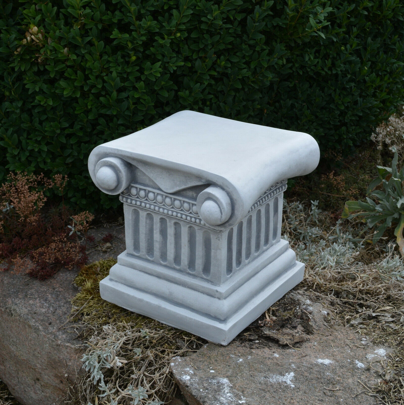 Concrete Pedestal Column Statue Solid Pedestal garden statue Etsy