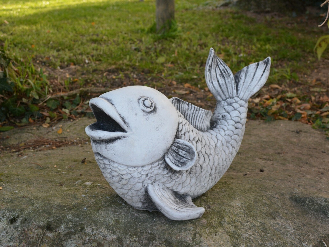 Fish statue koi fish koi garden statue Yard Ornaments fish | Etsy