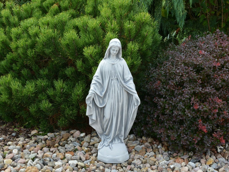 concrete statue of mary
